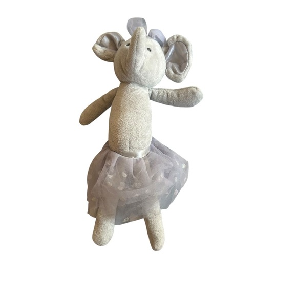 Stephen Joseph Gray Elephant Plush with Tutu - Picture 1 of 3